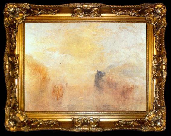 framed  Joseph Mallord William Turner Sunrise Between Two Headlands, ta009-2
